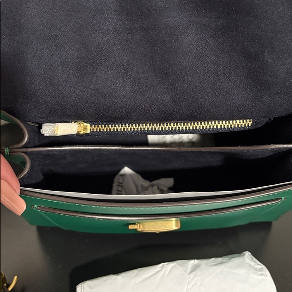 Coach Tabby Green Leather Satchel NWT - Picture 3 of 7